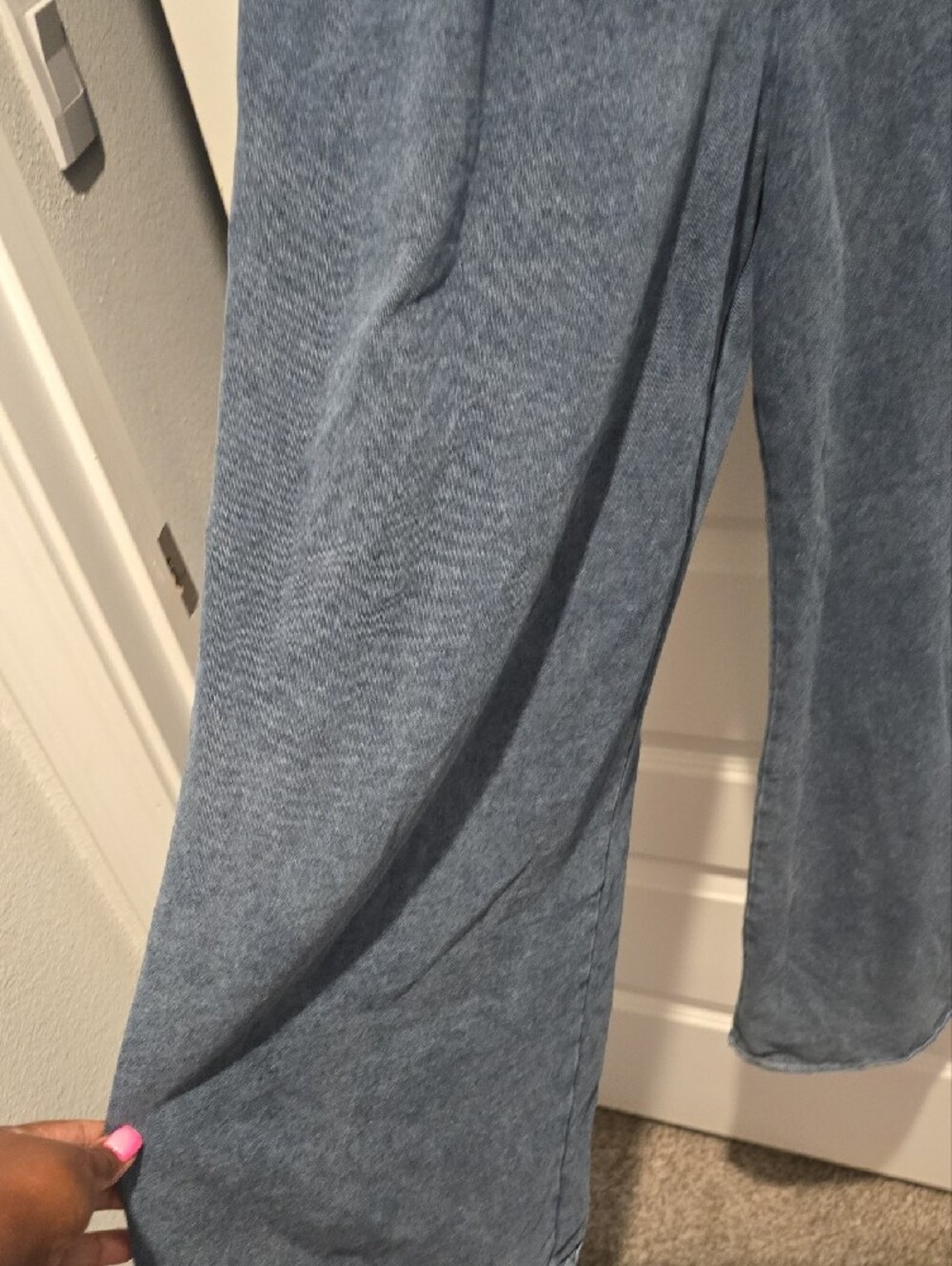 Blue Ruffle Jumpsuit - Picture 3 of 4
